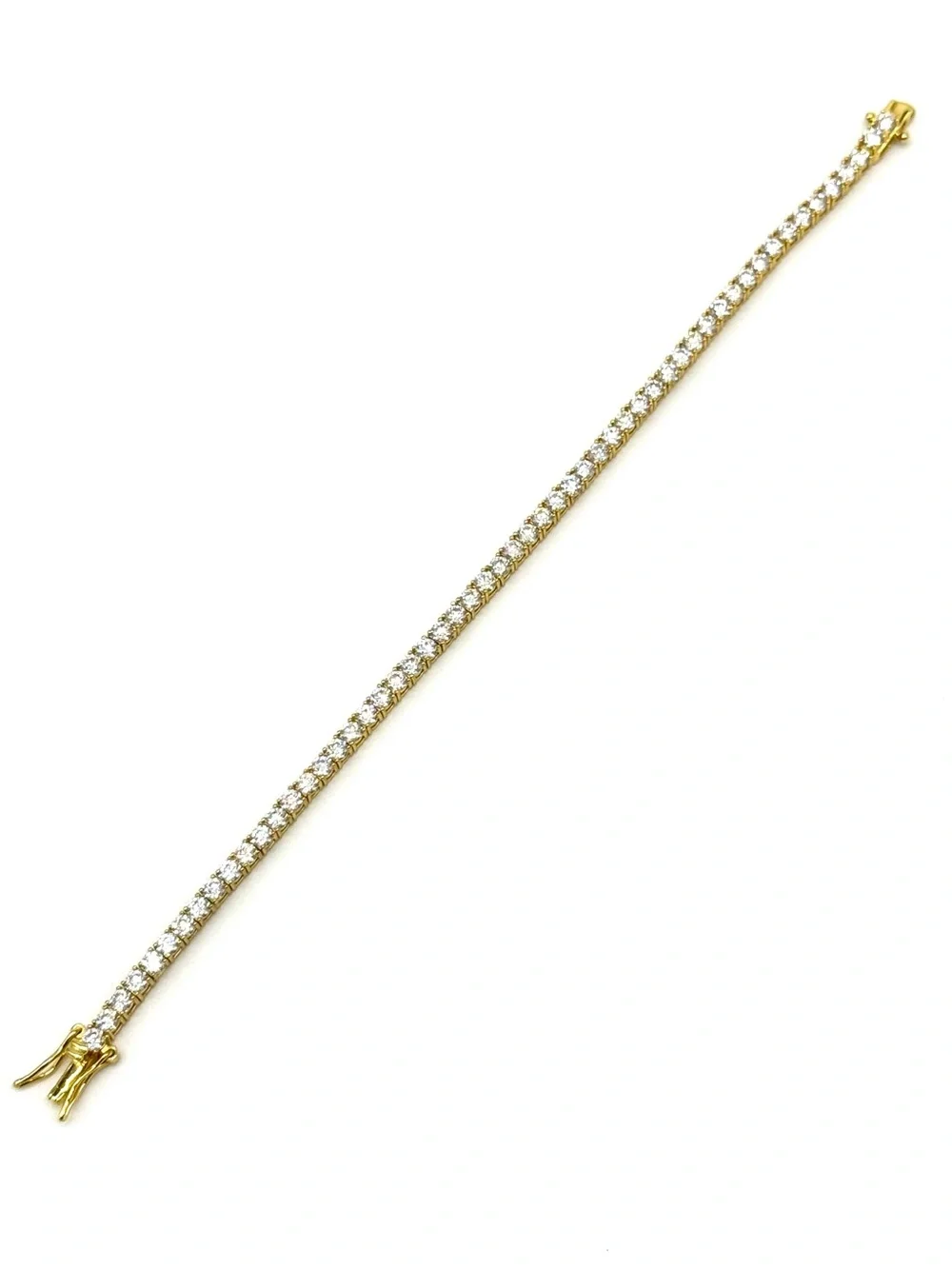 18K Gold Plated, 5.6CTW Moissanite Tennis Bracelet - Picture 7 of 11